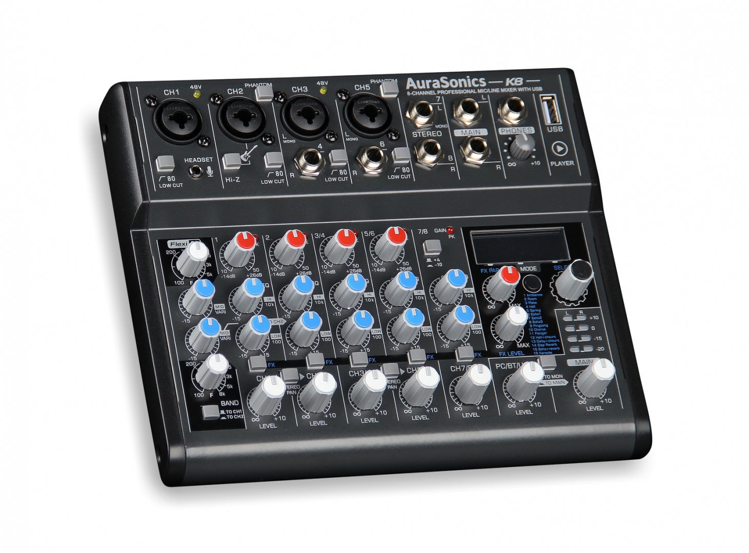 AuraSonics K8 компактный микшерный пульт в Горячем Ключе
