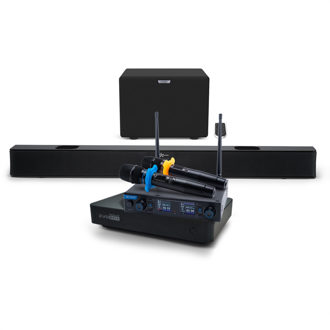 Hi-End караоке-система EVOBOX Premium + EvoSoundBar (саундбар с караоке) в Горячем Ключе