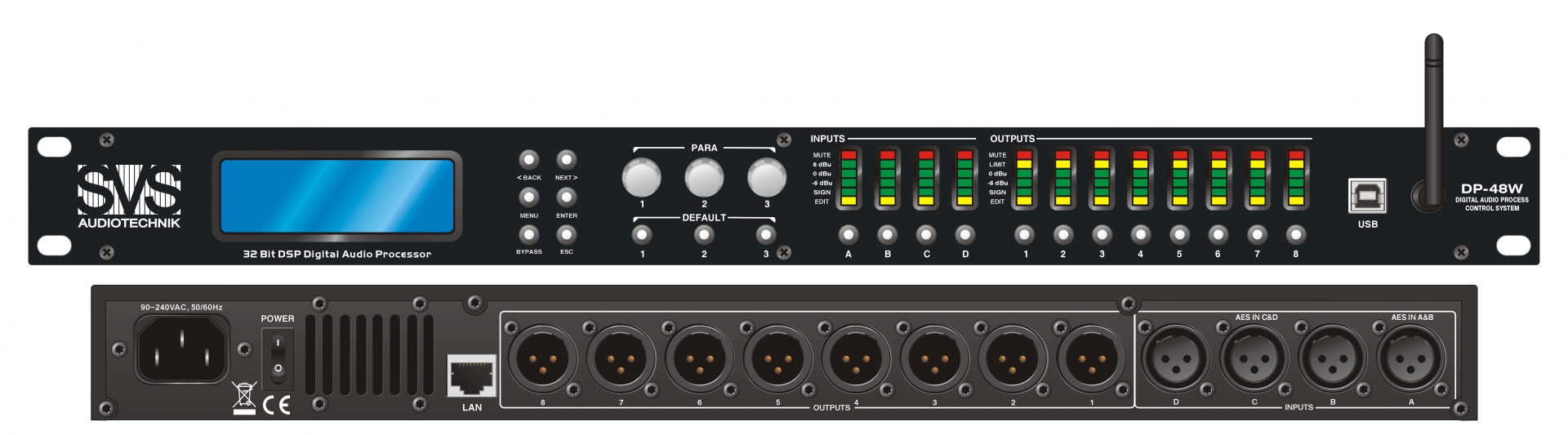 SVS Audiotechnik DP-48W Цифровой процессор: 4 входа 8 выходов в Горячем Ключе