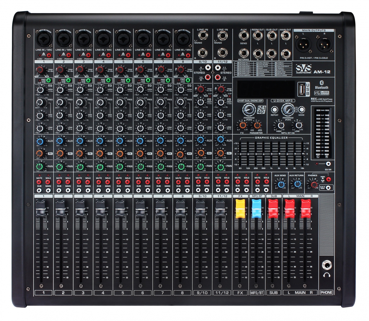 SVS Audiotechnik mixers AM-12 Микшерный пульт аналоговый, 12-канальный в Горячем Ключе
