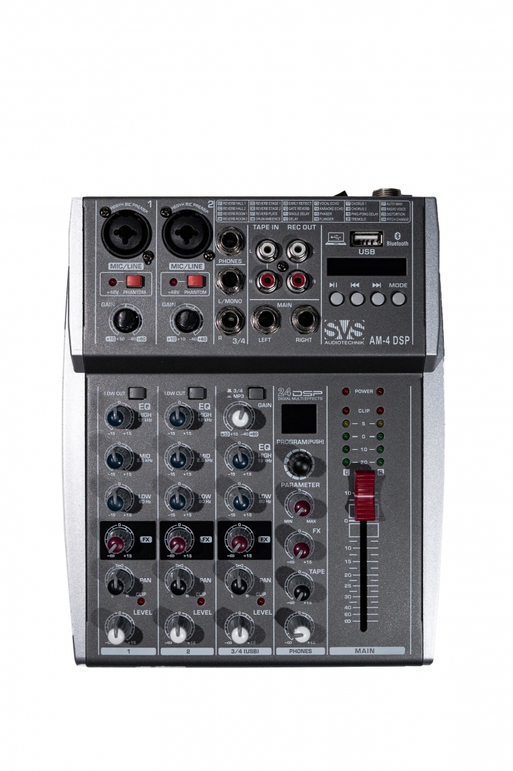 SVS Audiotechnik mixers AM-4 DSP Аналоговый микшерный пульт, 4-канала в Горячем Ключе