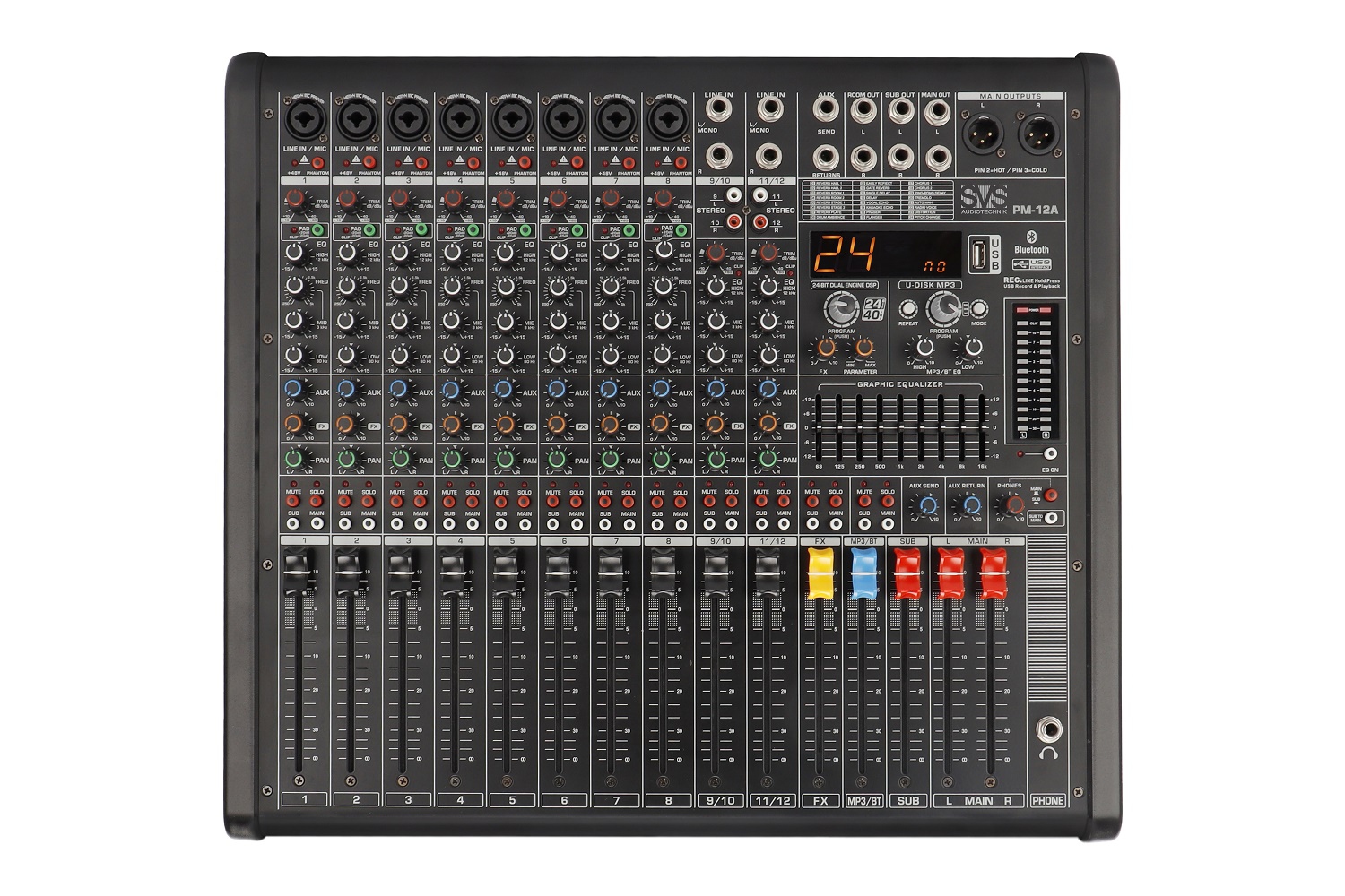 SVS Audiotechnik mixers PM-12A Активный аналоговый микшерный пульт, 12-канальный в Горячем Ключе